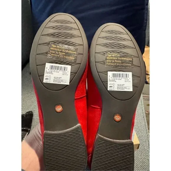 Clarks unstructured blush ease loafer in red suede size 7.5/38 - Picture 8 of 9